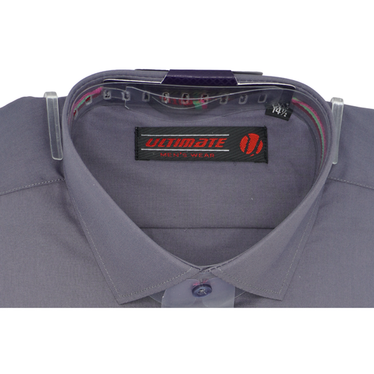 Grey Solid color dress shirt