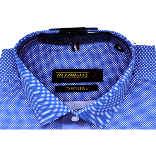 Blue Microdot Print dress shirt