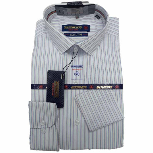 Ultimate Stripes Slate: Grey Striped Dress Shirts Emporium