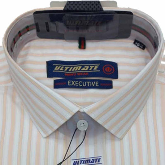 Ultimate Tangerine Stripes: Orange Striped Dress Shirts Emporium